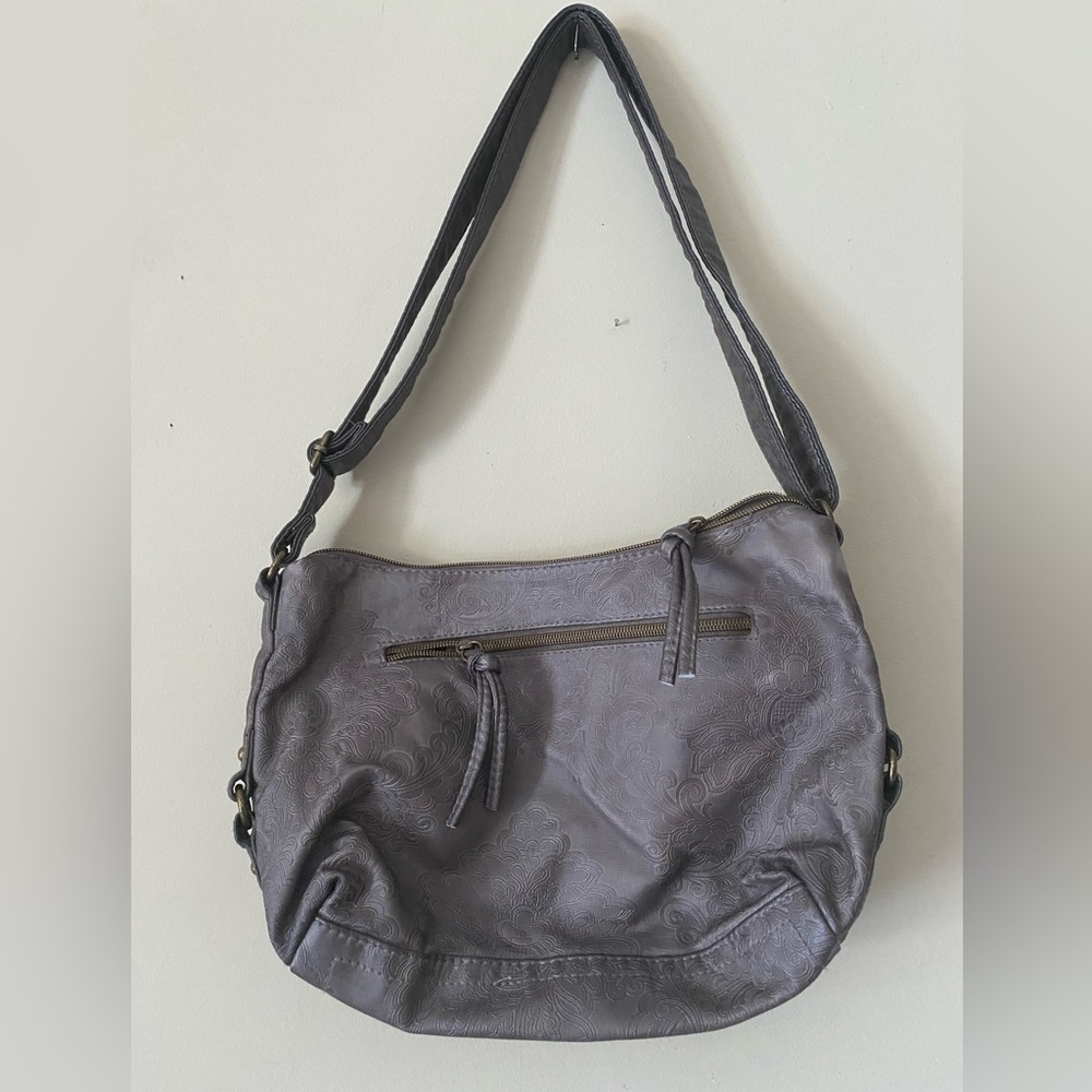 Stone Mountain Embossed Floral Handbag/Shoulder Bag - Picture 2 of 9